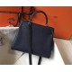 Hermes Kelly 28cm Sellier Bag In Dark Blue Epsom Leather