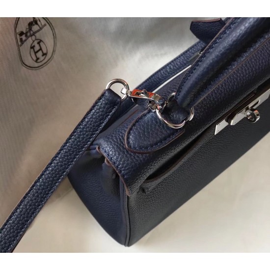 Hermes Kelly 28cm Sellier Bag In Dark Blue Epsom Leather