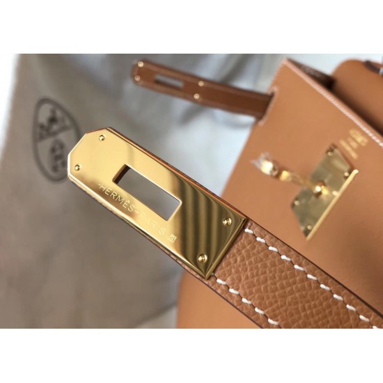 Hermes Kelly 28cm Sellier Bag In Gold Epsom Leather