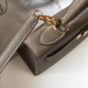 Hermes Kelly 28cm Sellier Bag In Grey Epsom Leather