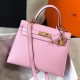 Hermes Kelly 28cm Sellier Bag In Mauve Epsom Leather