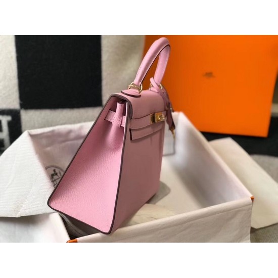 Hermes Kelly 28cm Sellier Bag In Mauve Epsom Leather