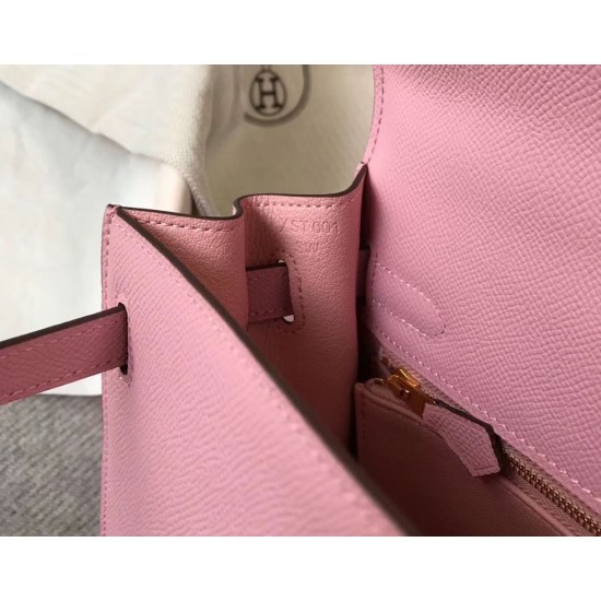 Hermes Kelly 28cm Sellier Bag In Mauve Epsom Leather