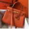 Hermes Kelly 28cm Sellier Bag In Orange Epsom Leather