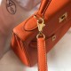 Hermes Kelly 28cm Sellier Bag In Orange Epsom Leather