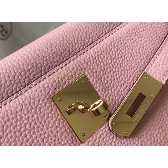 Hermes Kelly 28cm Sellier Bag In Pink Epsom Leather