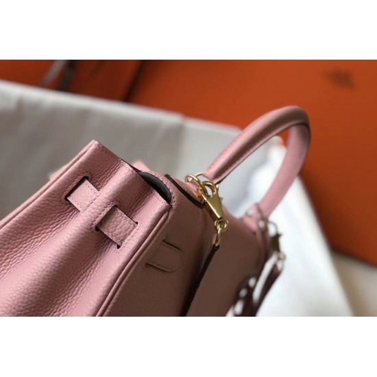 Hermes Kelly 28cm Sellier Bag In Pink Epsom Leather