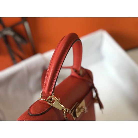 Hermes Kelly 28cm Sellier Bag In Red Epsom Leather