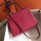 Hermes Kelly 28cm Sellier Bag In Rose Red  Epsom Leather