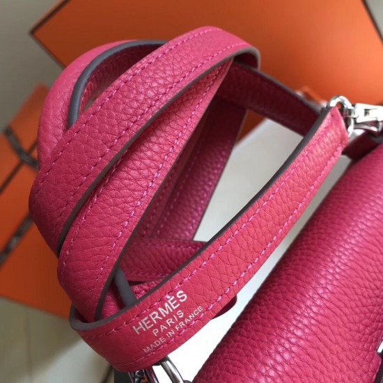 Hermes Kelly 28cm Sellier Bag In Rose Red  Epsom Leather