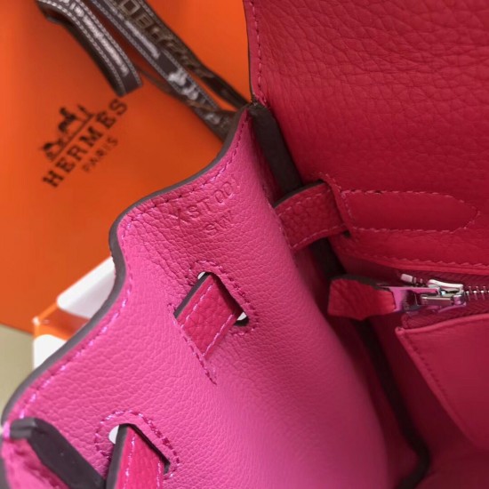 Hermes Kelly 28cm Sellier Bag In Rose Red  Epsom Leather