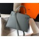 Hermes Kelly 28cm Sellier Bag In Vert Amande Epsom Leather