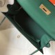 Hermes Kelly 28cm Sellier Bag In Vert Vertigo Epsom Leather