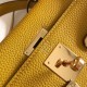 Hermes Kelly 28cm Sellier Bag In Yellow Epsom Leather