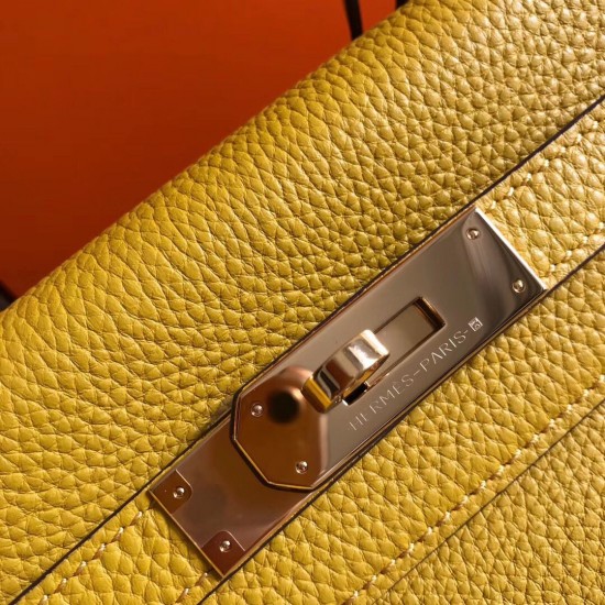 Hermes Kelly 28cm Sellier Bag In Yellow Epsom Leather