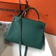 Hermes Kelly 32cm Sellier Bag In Malachite Epsom Leather