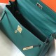 Hermes Kelly 32cm Sellier Bag In Malachite Epsom Leather