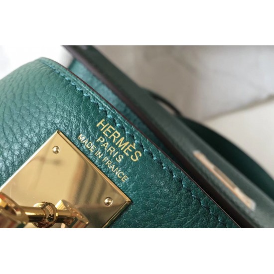 Hermes Kelly 32cm Sellier Bag In Malachite Epsom Leather