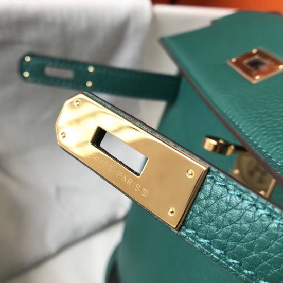 Hermes Kelly 32cm Sellier Bag In Malachite Epsom Leather