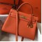 Hermes Kelly 32cm Sellier Bag In Orange Epsom Leather