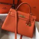 Hermes Kelly 32cm Sellier Bag In Orange Epsom Leather