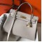 Hermes Kelly 32cm Sellier Bag In Pearl Grey Epsom Leather