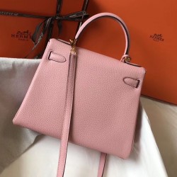 Hermes Kelly 32cm Sellier Bag In Pink Epsom Leather