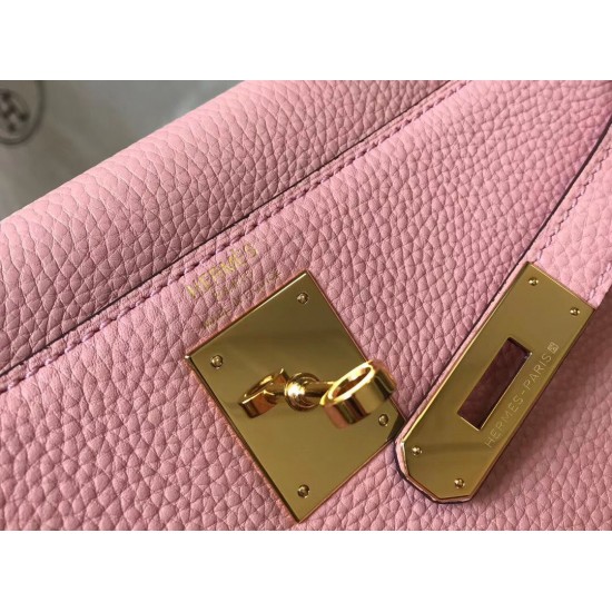 Hermes Kelly 32cm Sellier Bag In Pink Epsom Leather