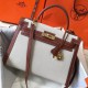 Hermes Kelly 32cm Sellier Bag Toile Canvas With Barenia Leather