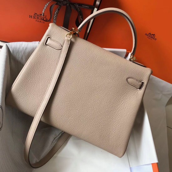 Hermes Kelly 32cm Sellier Bag In Trench Epsom Leather