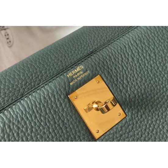 Hermes Kelly 32cm Sellier Bag In Vert Amande Epsom Leather