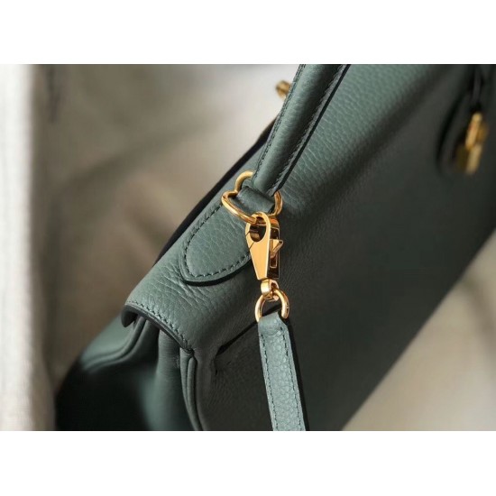 Hermes Kelly 32cm Sellier Bag In Vert Amande Epsom Leather