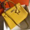 Hermes Kelly 32cm Sellier Bag In Yellow Epsom Leather