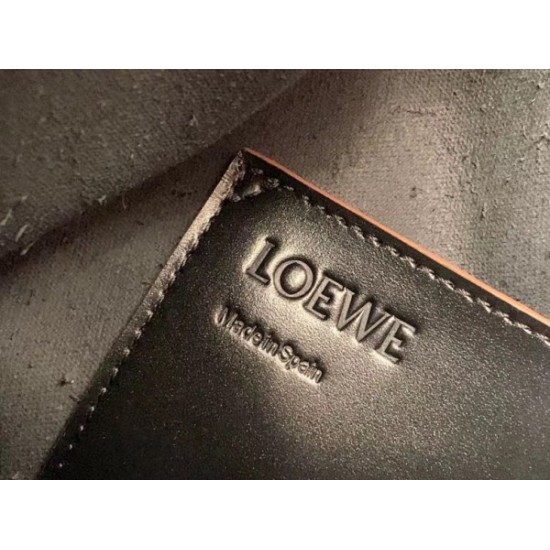 Loewe Medium Balloon Bucket Bag In Black Calfskin