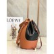 Loewe Medium Balloon Bucket Bag In Black Tan Calfskin