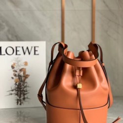 Loewe Medium Balloon Bucket Bag In Camel Calfskin