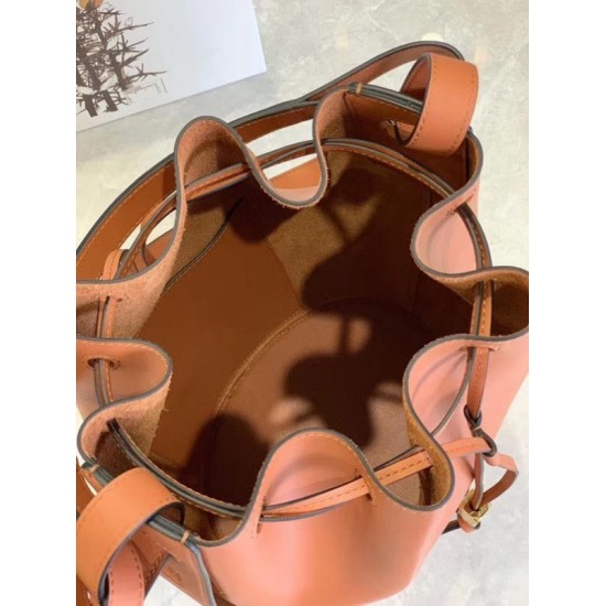 Loewe Medium Balloon Bucket Bag In Camel Calfskin