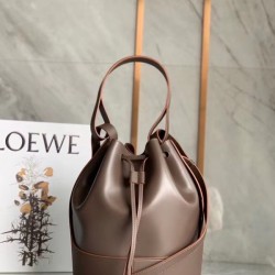 Loewe Medium Balloon Bucket Bag In Taupe Calfskin