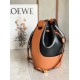 Loewe Small Balloon Bucket Bag In Black Tan Calfskin