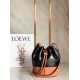 Loewe Small Balloon Bucket Bag In Black Tan Calfskin