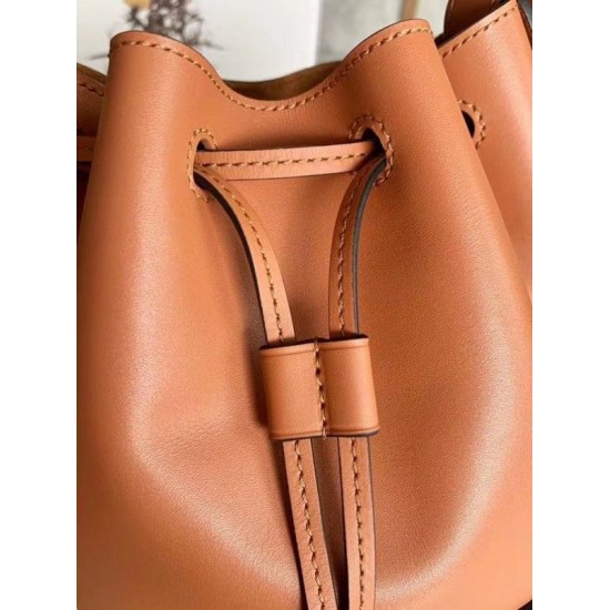 Loewe Small Balloon Bucket Bag In Camel Calfskin