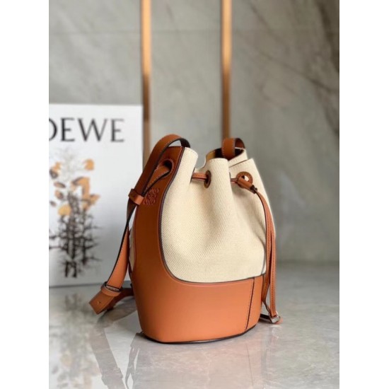 Loewe Small Balloon Bucket Bag In Canvas