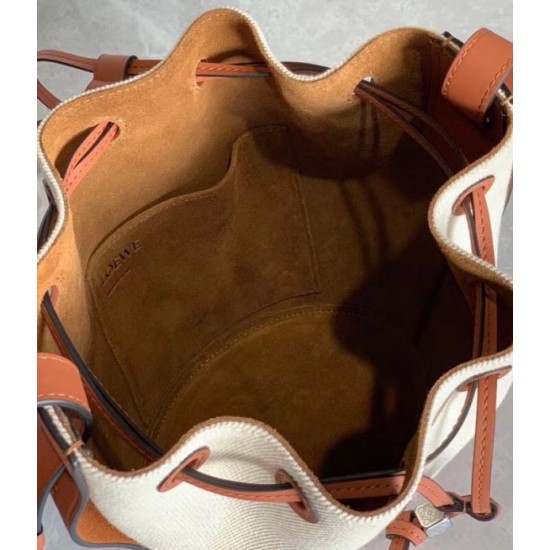 Loewe Small Balloon Bucket Bag In Canvas