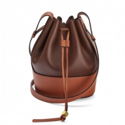 Loewe Small Balloon Bucket Bag In Hazelnut Tan Calfskin