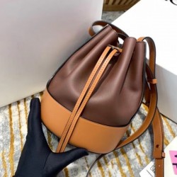 Loewe Small Balloon Bucket Bag In Hazelnut Tan Calfskin