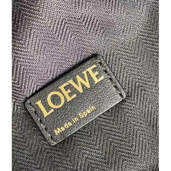 Loewe Cubi Hobo Bag in Black Anagram Jacquard