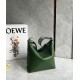 Loewe Cubi Small Bag in Green Calfskin and Jacquard 