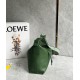 Loewe Cubi Small Bag in Green Calfskin and Jacquard 