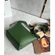 Loewe Cubi Small Bag in Green Calfskin and Jacquard 