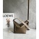 Loewe Cubi Small Bag in Winter Brown Calfskin and Jacquard